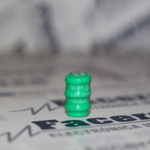 GB-80H3V6 NI-MH 3.6V 80mA con pines para PCB